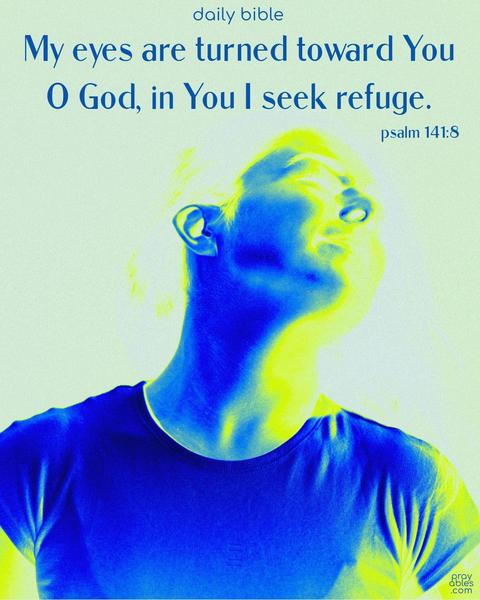 My eyes are turned toward You, O God, in You I seek refuge. Psalm 141:8
