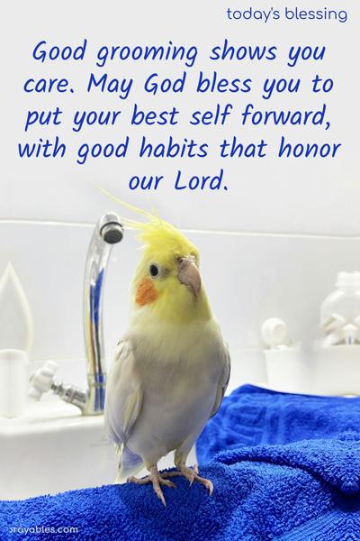 Good grooming shows you care. May God bless you to put your best self forward, with good habits that honor our Lord.