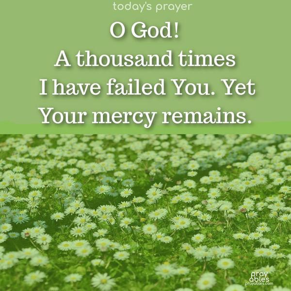 A thousand times, O God, I have failed You. Yet, Your mercy remains.