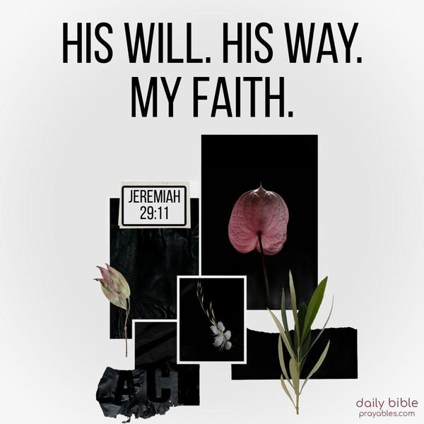 His Will. His Way. My Faith. Jeremiah 29:11