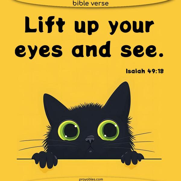 Isaiah 49:18 Lift up your eyes and see.