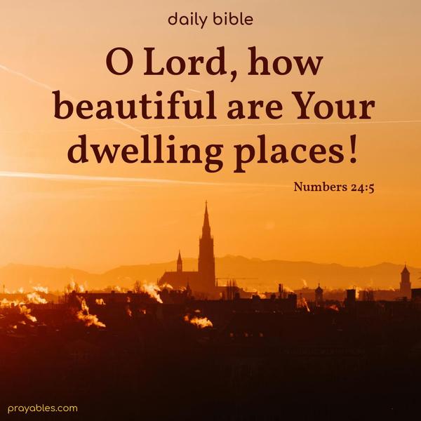 O Lord, how beautiful are Your dwelling places! Numbers 24:5