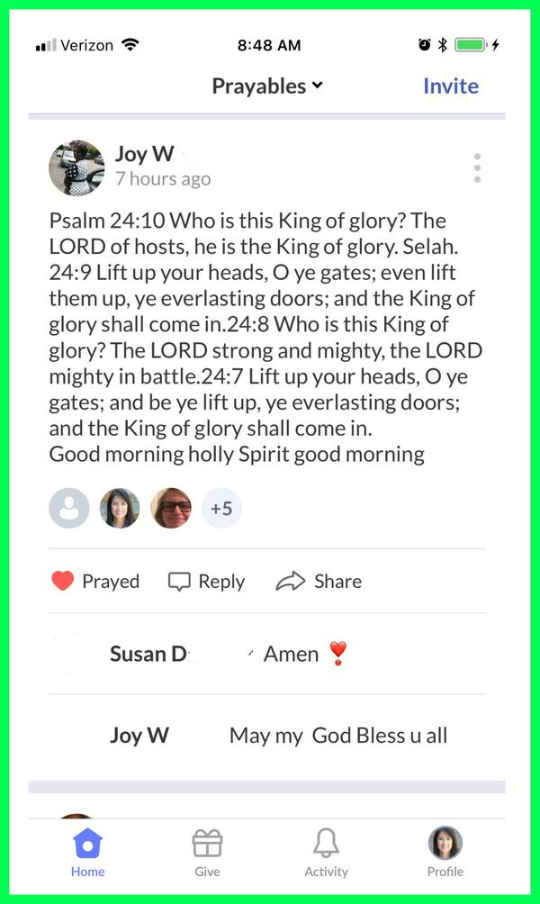 Pray screen shot