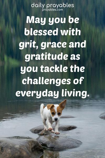 May you be blessed with grit, grace and gratitude as you tackle the challenges of everyday living.