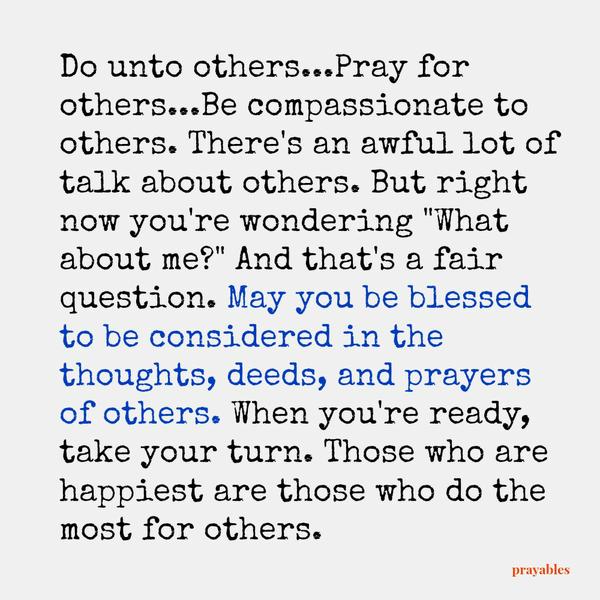 May you be blessed to be considered 