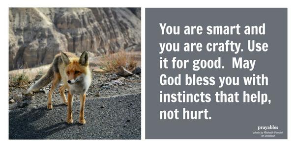 You are smart and you are crafty. Use it for good.  May  God bless you with instincts that help, not hurt.