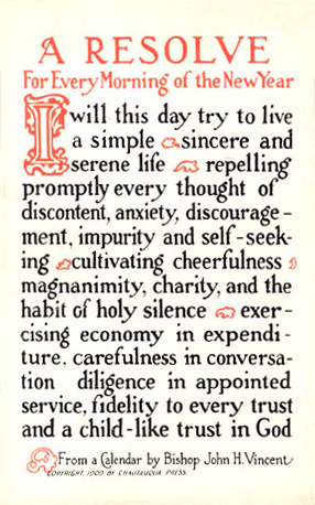 New Years Resolutions