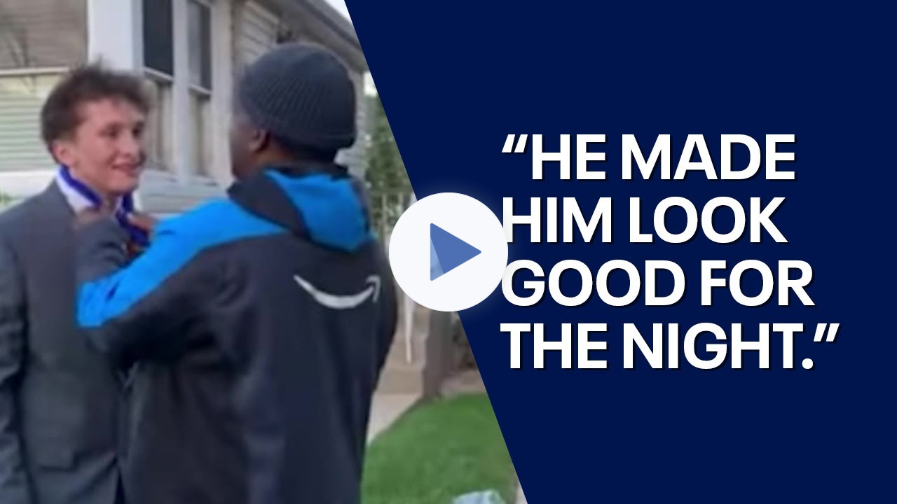 Amazon delivery driver went the extra mile for teen's big night