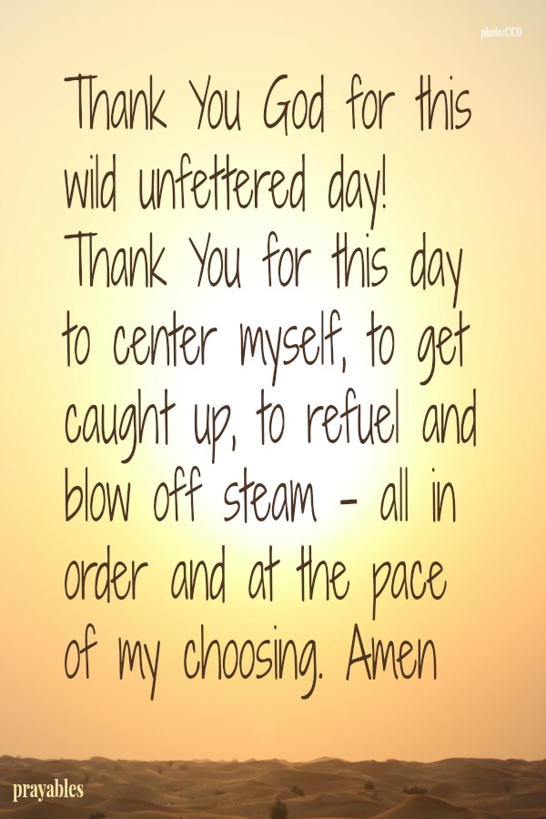 Thank You God for this wild unfettered day!