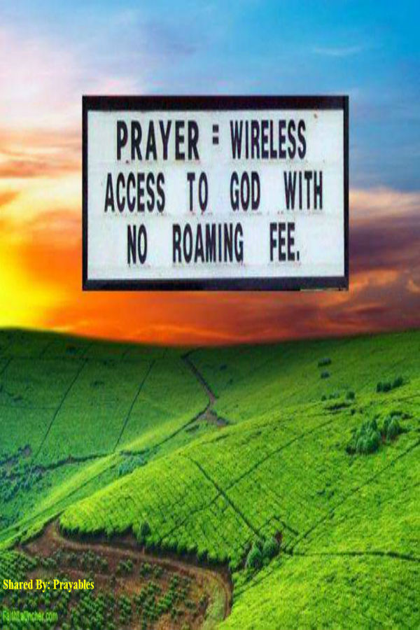 Prayer wireless access to God
