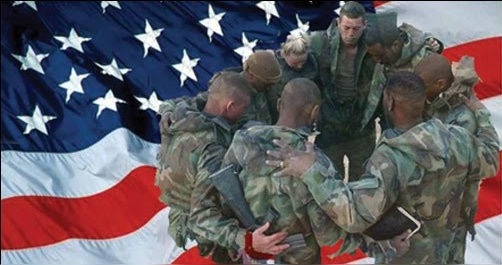 soldiers praying