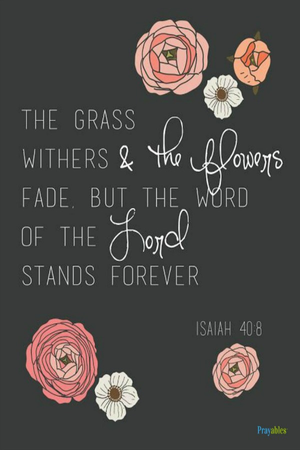 The word of the Lord stands forever...