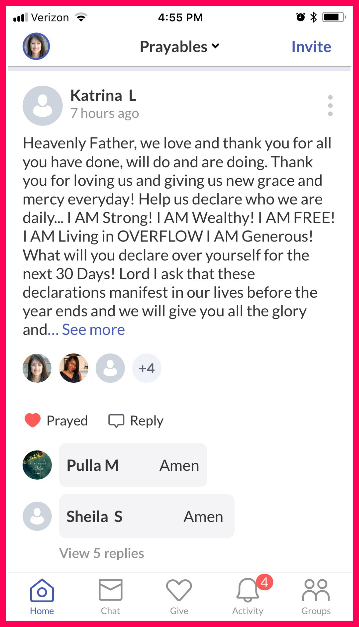 Heavenly Father, we love and thank you for all you have done, will do and are doing...