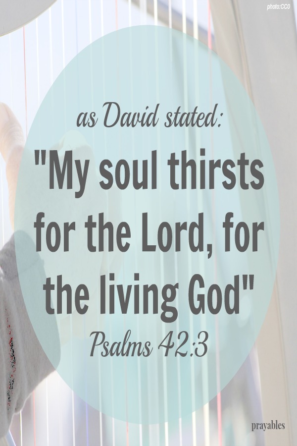 My soul thirsts for the Lord.