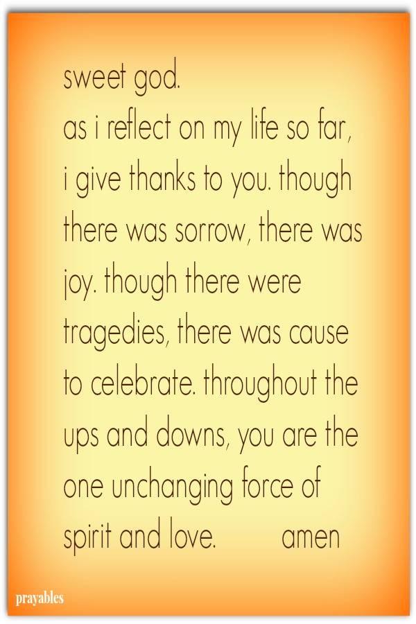 unchanging force of spirit and love