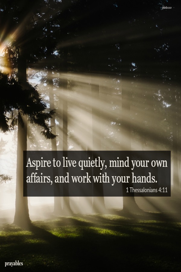 aspire to live quietly