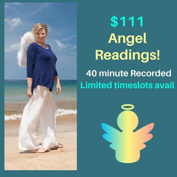For a limited time I'm offering Angel Readings for only $111 for a 40 min recorded reading