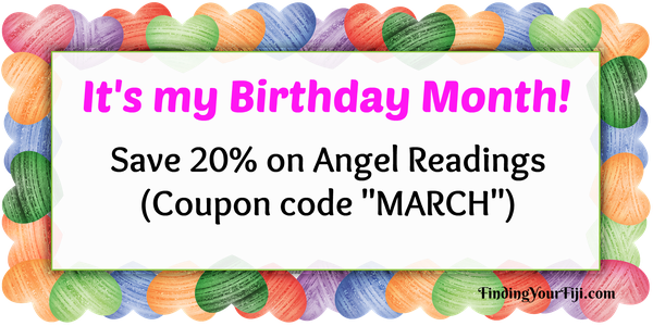 Birthday Angel Reading Sale. Save 20% on Angel Readings and Gift Certificates