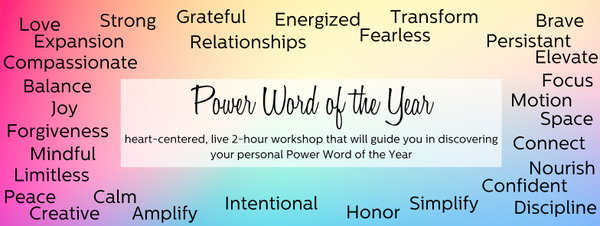 Julie Jacky's Power Word of the Year workshop is a wonderful process!