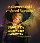 Halloween Angel Reading sale now through Nov. 6th. Save 31% with coupon code Halloween