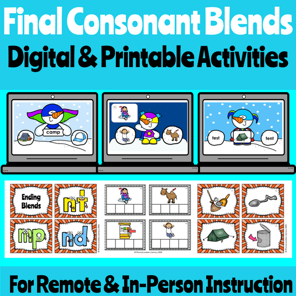 Final Consonant Blends Slides and Picture Cards