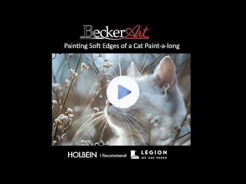 BeckerArt Painting Soft edges of a Cat Paint-a-long