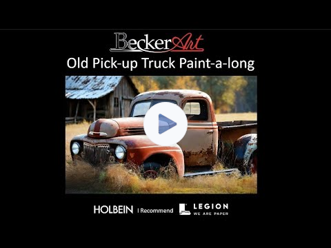 BeckerArt old pick-up truck Paint-a-long