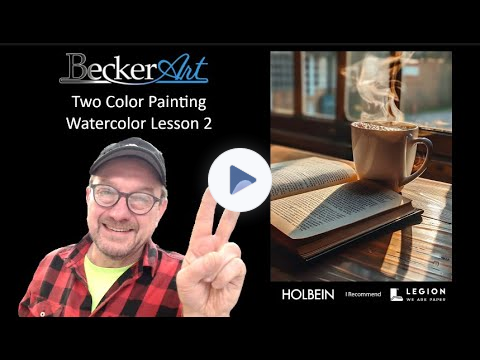 Sunday Demo with David R Becker, Mountain River Scene, Watercolor and Gouache