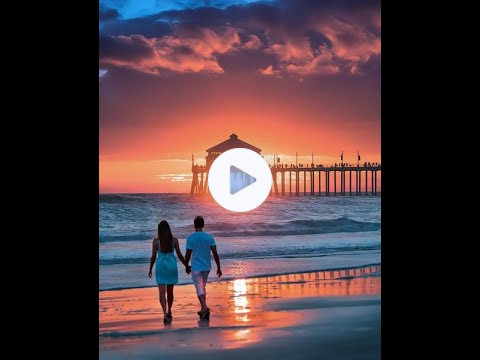 Thursday Paint-a-long Sunset Beach and Pier Scene, with Couple