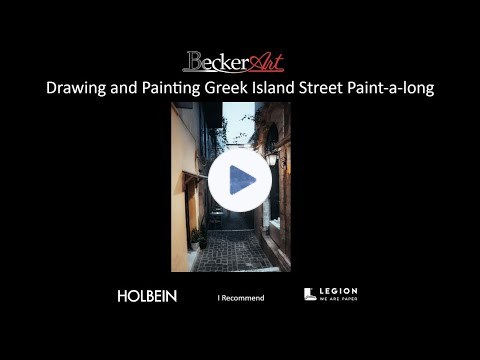 BeckerArt Drawing Greek Island Street Paint-a-long