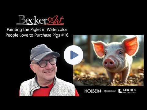 How to Paint a Sunlit Piglet in Watercolor (Paint-A-Long #16)