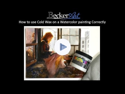 BeckerArt How to correctly apply ColdWax to your Watercolor Paintings to protect them.