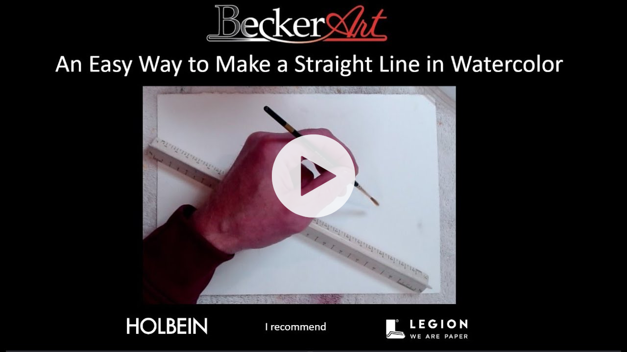 BeckerArt Making a Fine Line in Watercolor Quick Tip