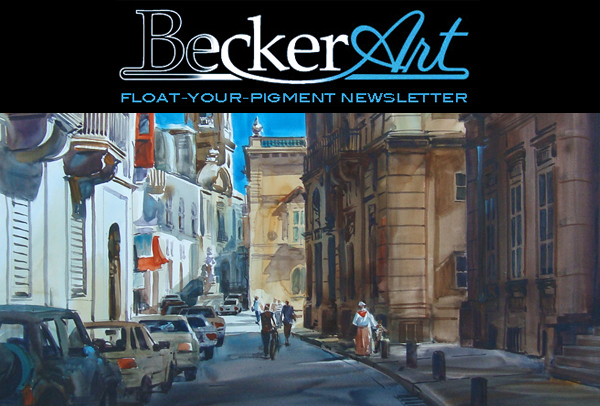 BeckerArtLLC Float-Your-Pigment Newsletter