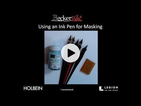 BeckerArt Tip on Using an Ink Pen to Apply Masking Fluid