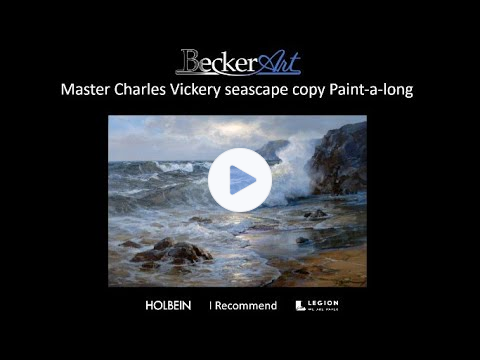 BeckerArt Master Charles Vickery seascape copy Paint-a-long