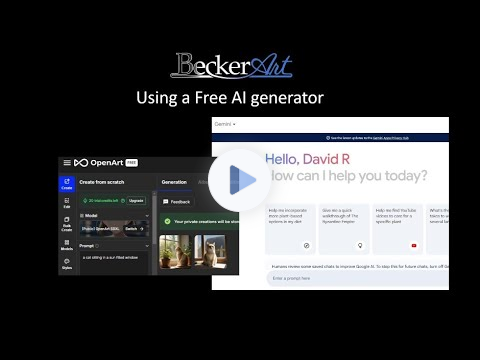 BeckerArt Looking at AI generators. OpenArt.AI and Gemini.Google.com