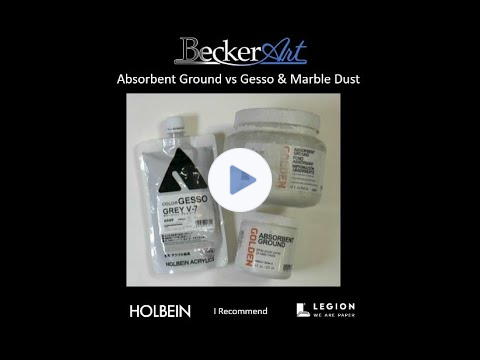 BeckerArt Absorbent Ground vs Gesso and Marble Dust