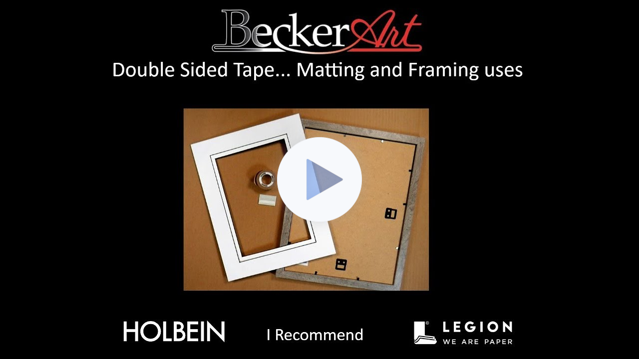 BeckerArt Double-sided Framing Tape on Mat Boards and Dust Covers