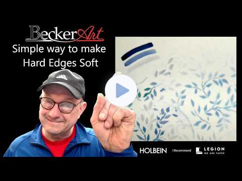 The Illusion of Soft Edges in Watercolor by making Hard Edges (Simple Technique)