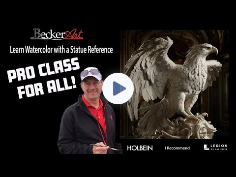 Learn Watercolor with a Statue Reference | Master Values & Composition in Watermedia