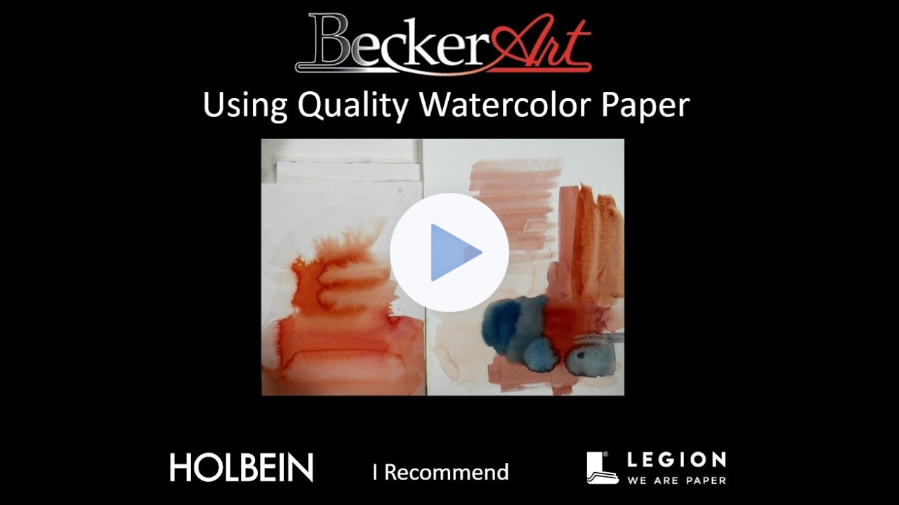 BeckerArt Talks about Good Quality Watercolor Paper compared to lower Grade Paper