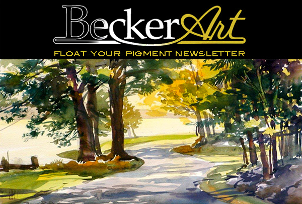 BeckerArtLLC Float-Your-Pigment Newsletter