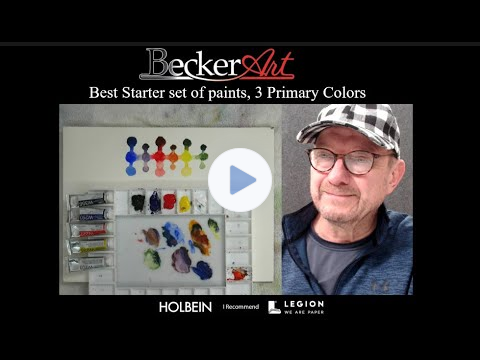 Video #3 Basic 3 color set for the third week of Becker's FREE 2026 Paint-a-long Series on YouTube