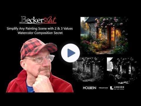 Simplify Any Painting Scene with 2 & 3 Values | Watercolor Composition Secret