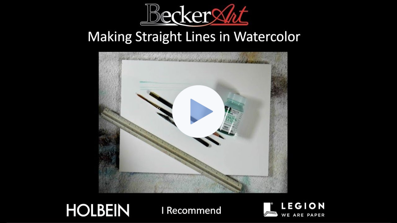 BeckerArt Making a Straight Line in Watercolor