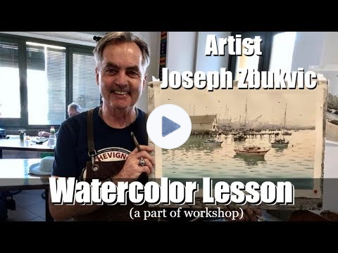 JOSEPH ZBUKVIC 's WATERCOLOR LESSON 2 - How to paint Watercolor Landscape painting ?
