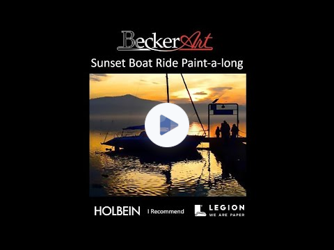 BeckerArt Sunset Boat Ride paint-a-long