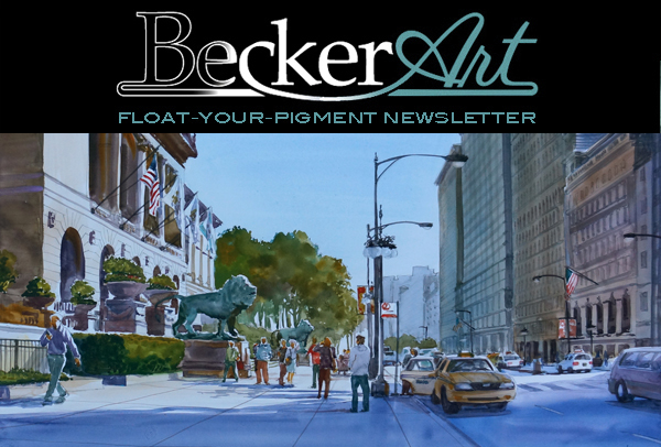 BeckerArtLLC Float-Your-Pigment Newsletter