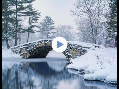 Paint-a-long with David R Becker, Snowy Bridge River Scene, Painted in Watercolor & Gouache